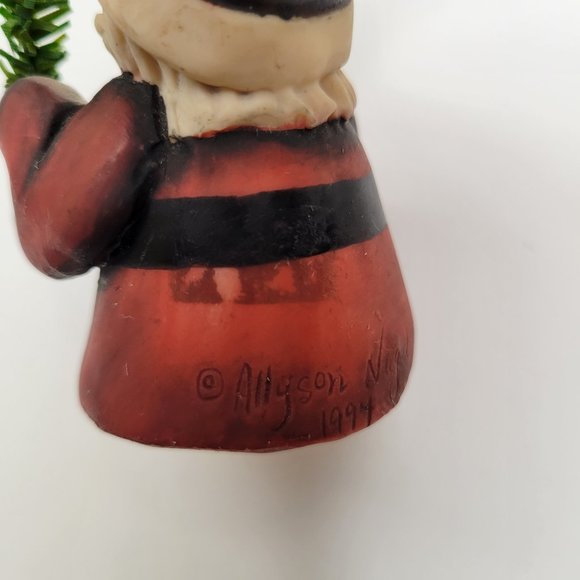 Allyson Nagel 1994 Santa Figurine Figure Doll Christmas Tree Evergreen Signed - Picture 7 of 8